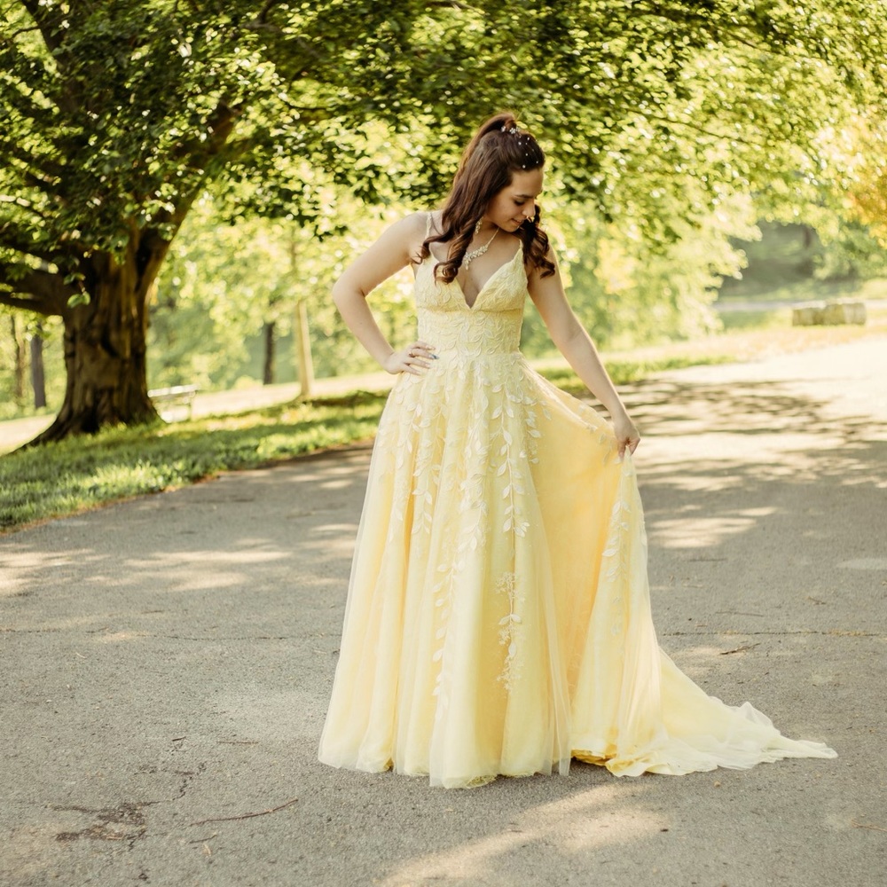 Yellow Princess Prom Dress